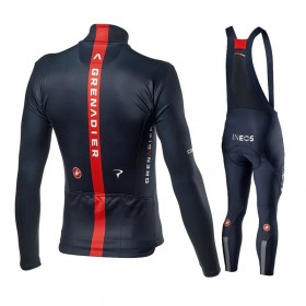 Completo Maglia ML + Pantaloncino con bretelle ML 2021 Ineos Grenadiers N001